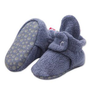 NWT Zutano Denim Navy Cozie Fleece Gripper Baby Bootie 24M